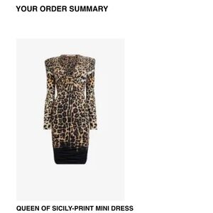 Roberto Cavalli Animal Print Long Sleeve Dress